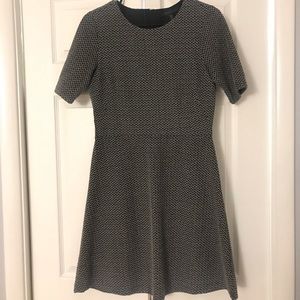 Black & Grey A-Line Dress
